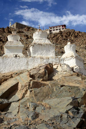 Shanti Stupa in Leh, Ladakh, Indiaの写真素材