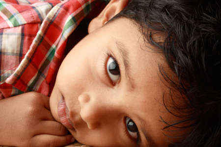 Portrait of a handsome Indian boyの写真素材