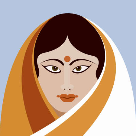 Portrait of a traditional woman of Indian ethnicity