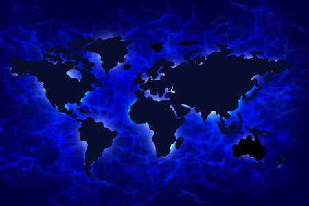 Abstract illustration of continents and countries of the world