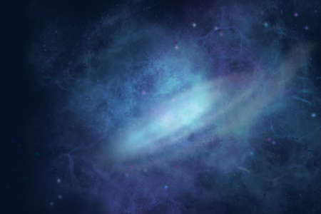 3D illustration galaxies and nebule in the cosmic background