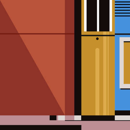 Abstract colorful illustration of building walls for architecture backgroundsのイラスト素材