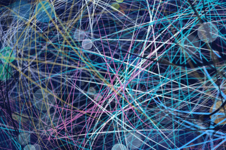 Abstract colourful background with luminous lines patterns