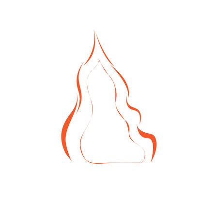 Modern fire logo or icon design.のイラスト素材