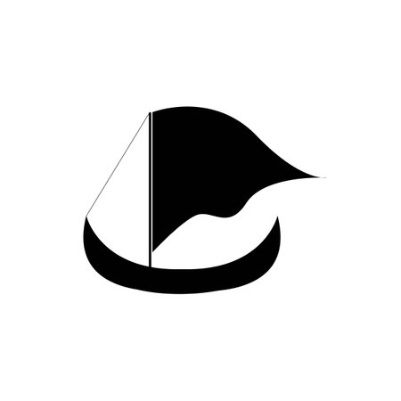 Modern and minimal boat logo iconのイラスト素材