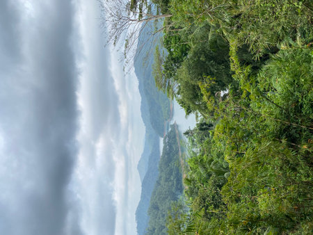 views of the lake and mountain of indonesia