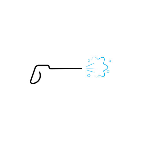 Pressure washing logo template, Cleaning vector design. Tools illustration.のイラスト素材