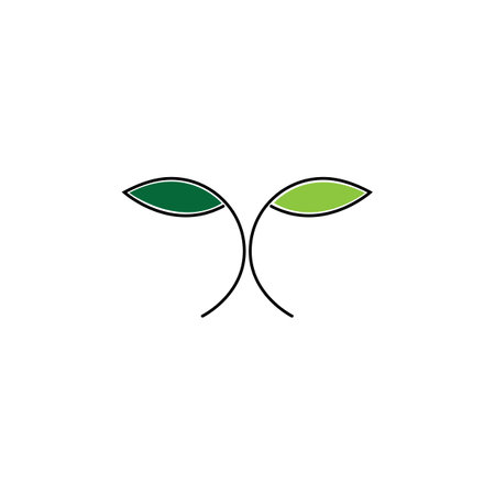 Leaves icon vector set isolated on white backgroundのイラスト素材