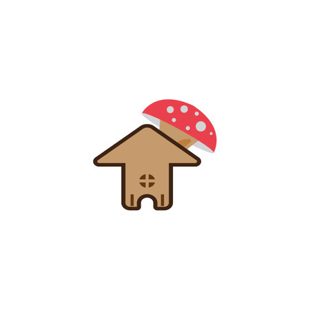 Fairy House mushroom on a white backgroundのイラスト素材
