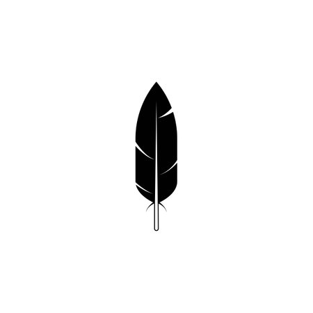 set of feather black logo icon design vector illustration symbolのイラスト素材