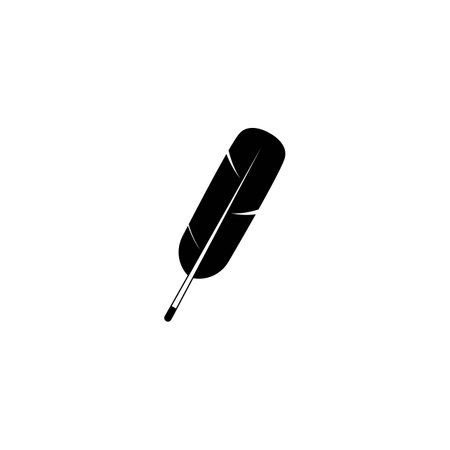 set of feather black logo icon design vector illustration symbolのイラスト素材