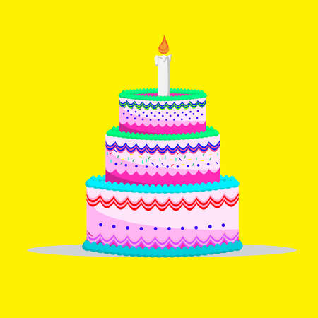 illustration of a very delicious party cake.