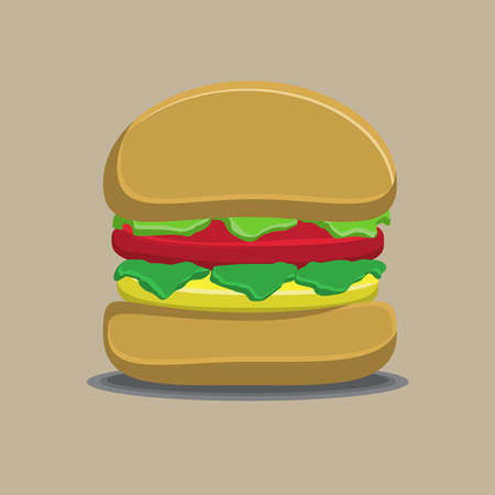 illustration of delicious sandwich, this illustration best for icon or complement to food themed designs.のイラスト素材