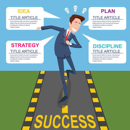 Businessman Infographic Templateのイラスト素材