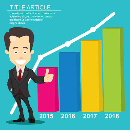 Businessman Infographic Templateのイラスト素材