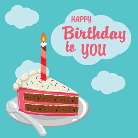 Birthday Cake Cardのイラスト素材