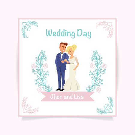 Wedding Invitation Card Templateのイラスト素材