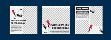World Press Freedom Day. Social media templates for World Press Freedom Day. Banner vector for...