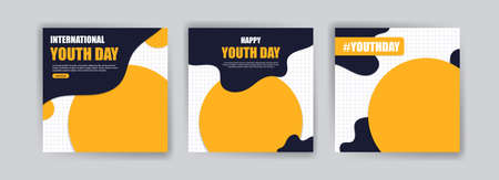 International Youth Day. vector social media for international youth day. Campaign on the importance...