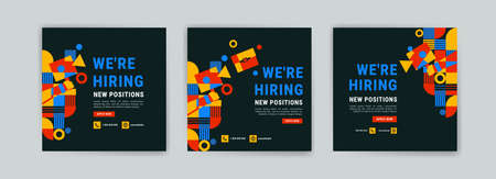 We're hiring. Job offer leaflet template. Job vacancy flyer poster template design.