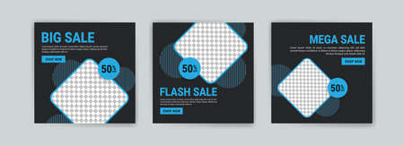 Sale square banner template for social media posts.のイラスト素材