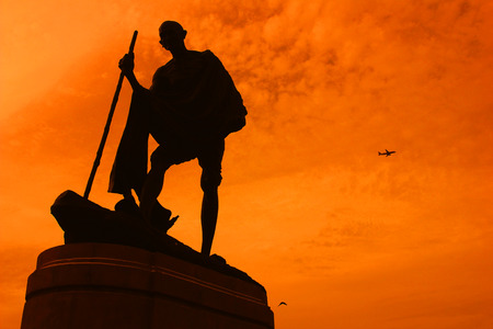 Statue of Mahatma Ghandiの写真素材