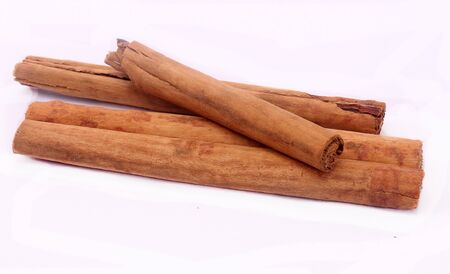 Cinnamon sticks  isolated over a white background