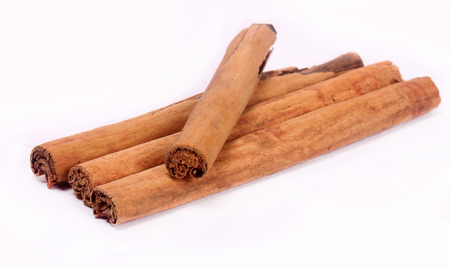 cinnamon isolated on white backgroundの写真素材