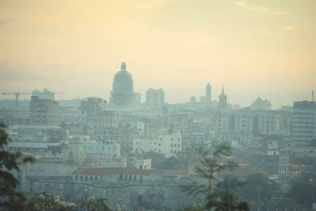 Panoramic view of the city of Havana, Cuba.の写真素材