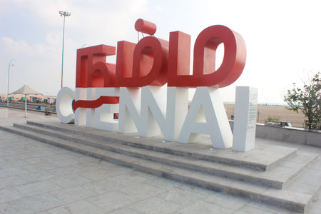 namma chennai selfie spot,chennai,marina beach,madrasindia asiaのeditorial素材