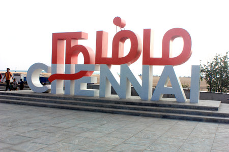 namma chennai selfie spot,chennai,marina beach,madrasindia asiaのeditorial素材