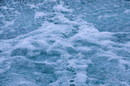 Soapsuds bubbles top view closeup as background texture