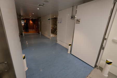 Crew area in a modern cruise shipの写真素材