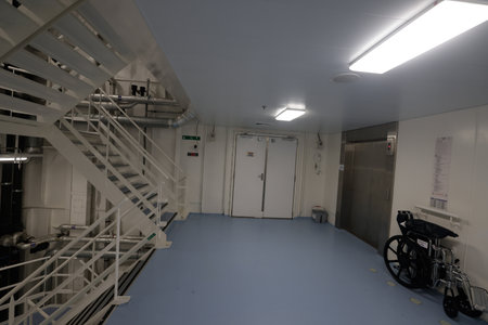 Crew area in a modern cruise shipの写真素材