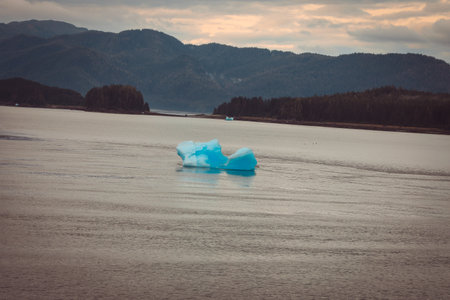 Tracy Arm Fjord Iceberg. Iceberg in Tracy Arm Fjord, Alaska.の写真素材