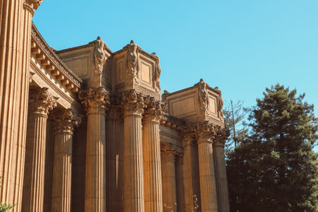 Palace of Fine Arts, Marina District, San Franciscoの写真素材