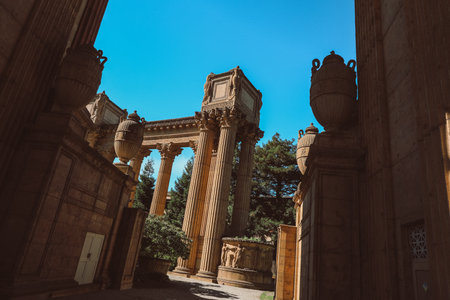 Palace of Fine Arts, Marina District, San Franciscoの写真素材