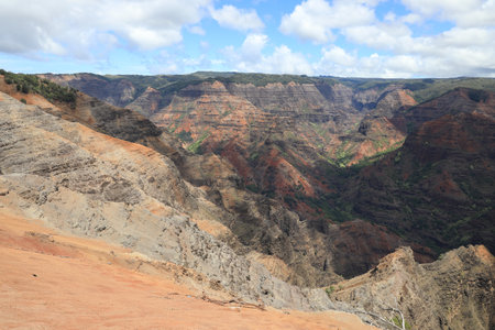 Waimea Canyon on the island of Kauai, Hawaiiの写真素材