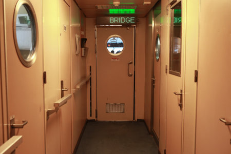 entry door of Ship control panel in captain's bridge