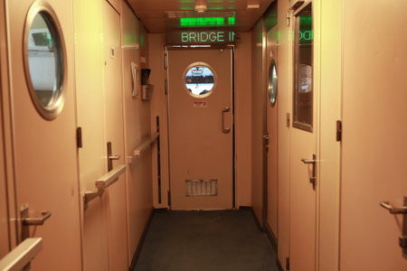 entry door of Ship control panel in captain's bridge
