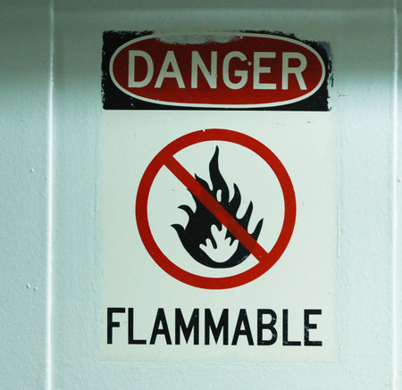 Safety Sign Danger Flamableの写真素材