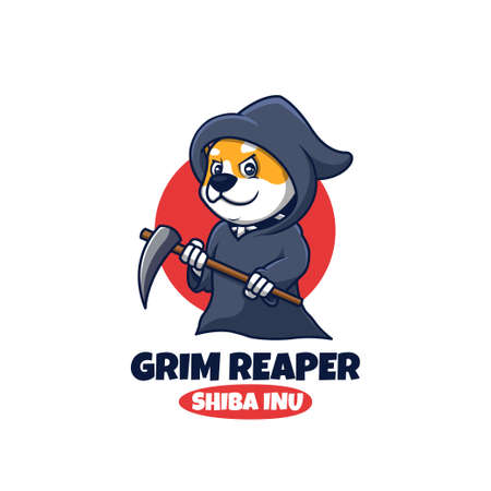 Rich Shiba Inu Creative Cartoon Logoのイラスト素材