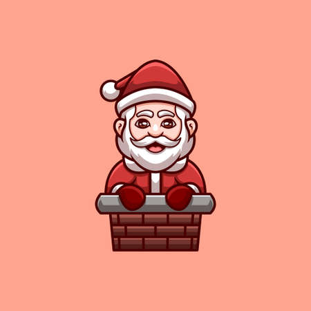 Santa Pajama Creative Christmas Cartoon Characterのイラスト素材