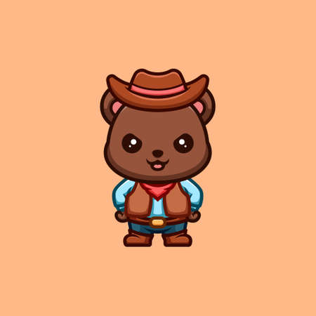 Bear Sitting Sad Cute Creative Kawaii Cartoon Mascot Logoのイラスト素材