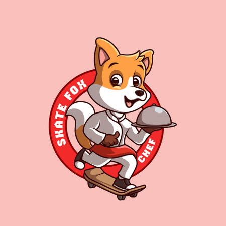 Bulldog Enthusiast Creative Cartoon Mascot Logoのイラスト素材