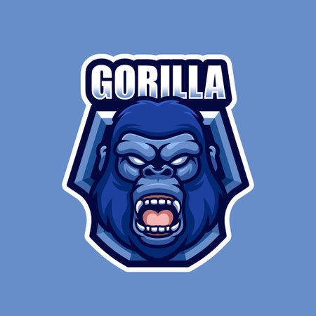 Gorilla Creative Esport mascot Logo Designのイラスト素材