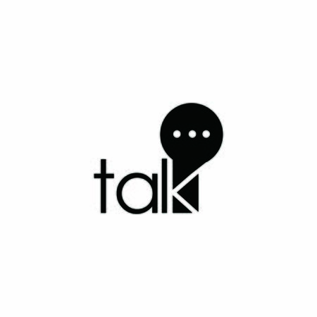 TYPOGRAPHY text logo TALK modern for downloadのイラスト素材