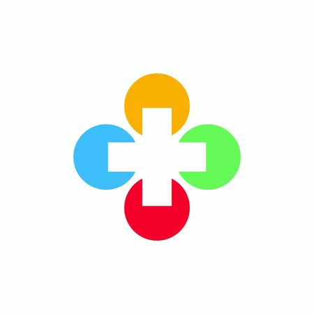 vector medical plus health logo design graphic templateのイラスト素材