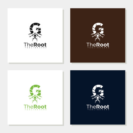 The roots letter G logo design inspiration editableのイラスト素材