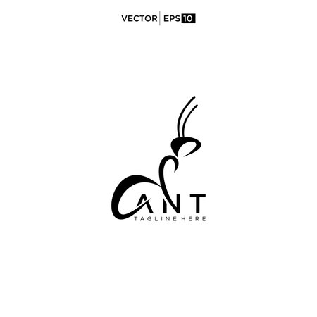 Ant Logo Design template. Vector Illustrationのイラスト素材